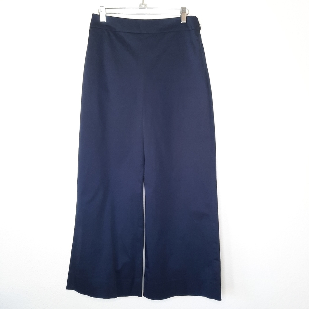 Rebecca Taylor Navy Cotton Sateen Pants 8 NWT